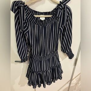 MISA Off Shoulder Bow Dress